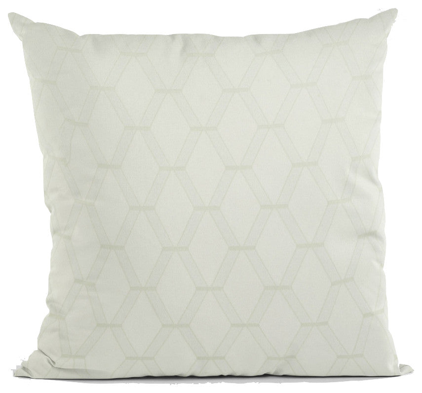 Vanilla Diamond Shiny Fabric With Embroidery Luxury Throw Pillow, Double Sided 2