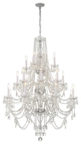 Traditional Crystal 20-Light Polished Chrome Chandelier