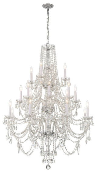 Traditional Crystal 20-Light Polished Chrome Chandelier