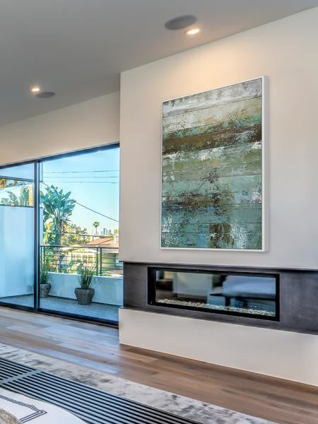 "Beachwood I" Floater Framed Painting Print on Canvas, 40"x60"