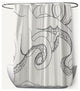Gus White 70" w x 73" h Shower Curtain