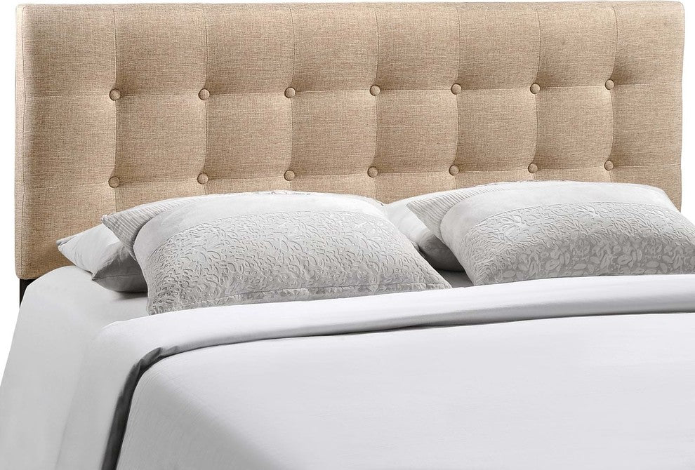 Emily King Fabric Headboard, Beige