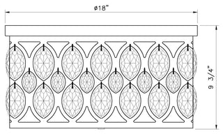 Zlite 6010F18HB 5-Light Flush Mount, Clear