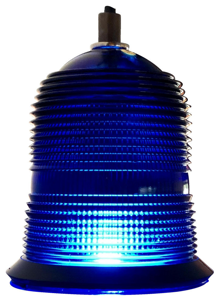 Runway Light Pendant LED With Trafficlight Lens 8", 120V/6W/580 Lumen, Blue