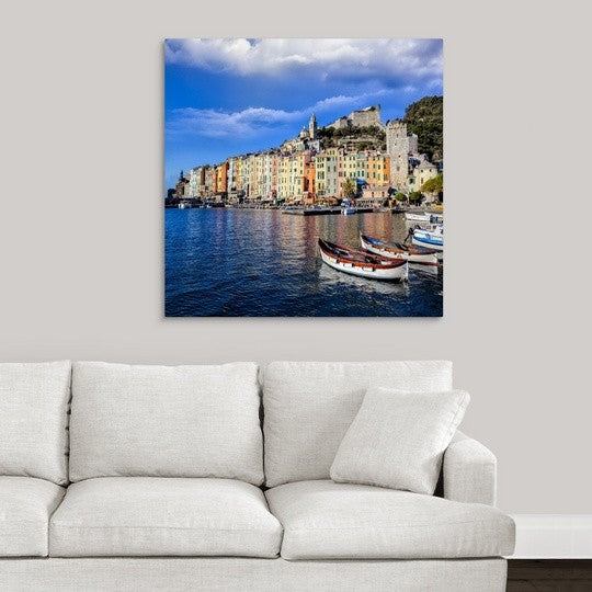 "Portovenere" Wrapped Canvas Art Print, 35"x35"x1.5"
