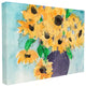 Sunflowers Yellow Green Watercolor Painting, 30"x40", Canvas Art