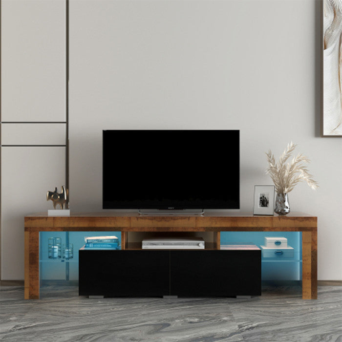 Vintage TV cabinet wood TV benches with black finish