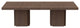 Contemporary Thick Large Wood Dining Table, Chocolate Wood