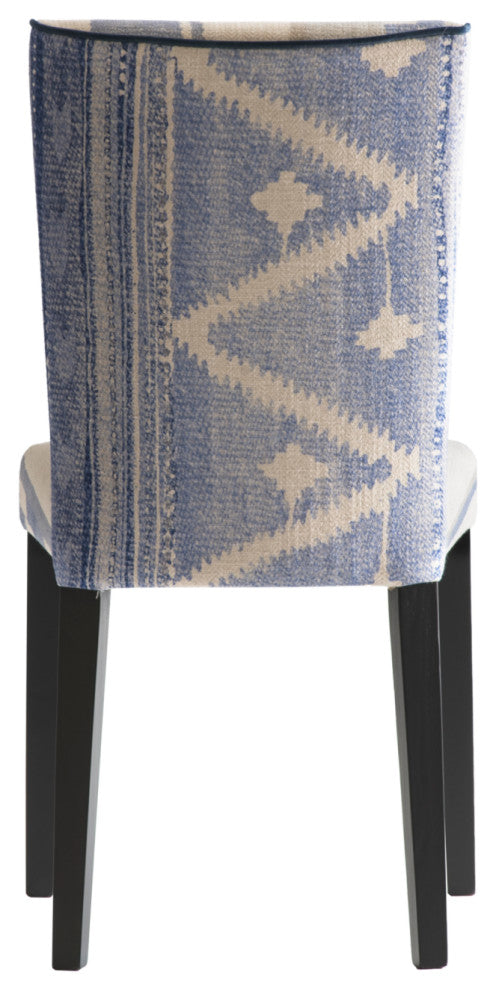 Patterned Fabric Upholstered Dining Chair | Andrew Martin Addington, Blue