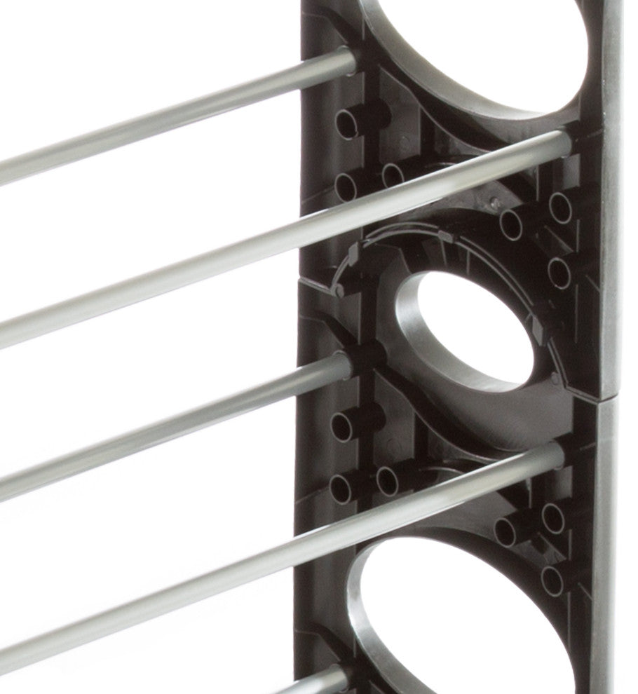 Stackable Shoe Rack 4-Tier Freestanding Organizer for Closets or Entryway