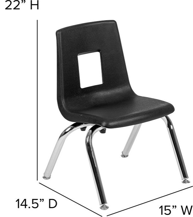 47.5" Circle Wave Activity Table Set with 12" Student Stack Chairs, Oak