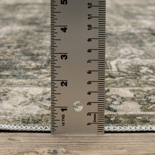 Malibu Mal04 Green/Beige 5' x 7' Rug