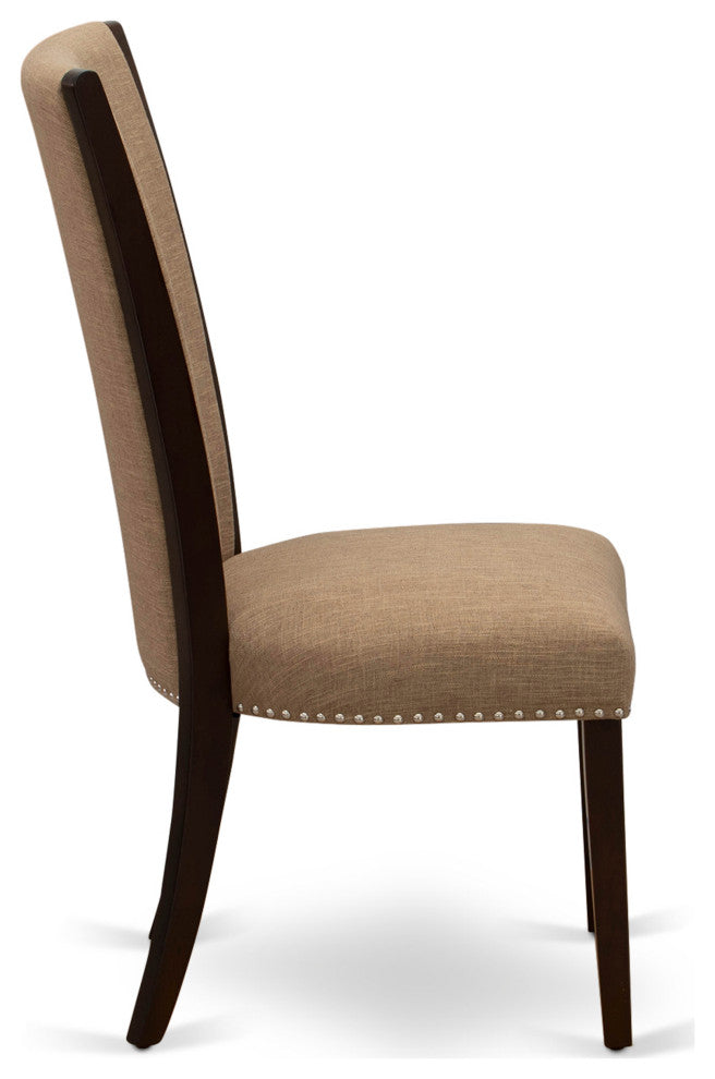 A Dining Set Of 4 Chairs Using Light Sable Color, 42"Round Table, Mahogany