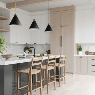 Capital Lighting 350112 Bradley 15"W Pendant - Aged Brass / Black