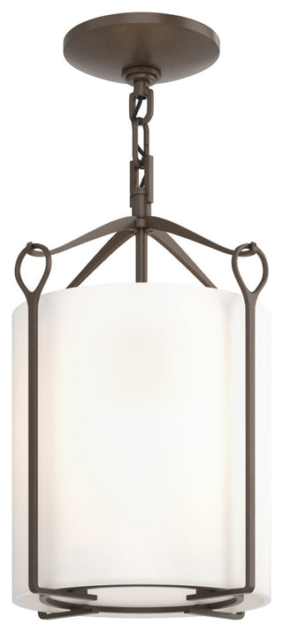 Bow Semi-Flush, Bronze, Opal Glass
