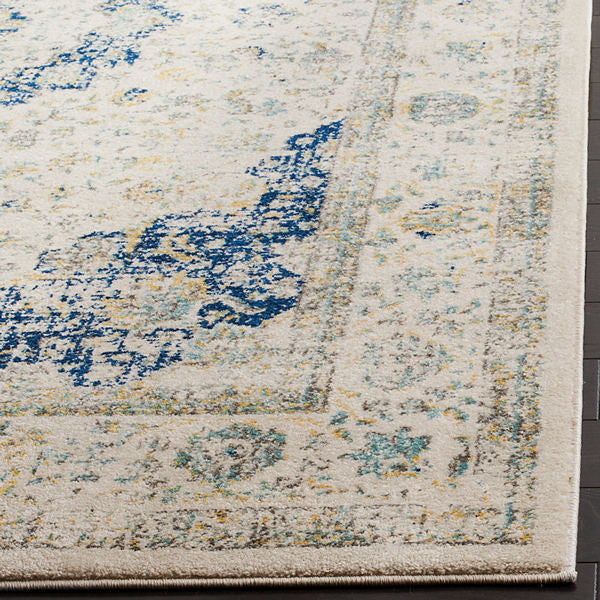 Safavieh Evoke Evk220C Rug, Ivory/Blue, 2'2" X 11'0"