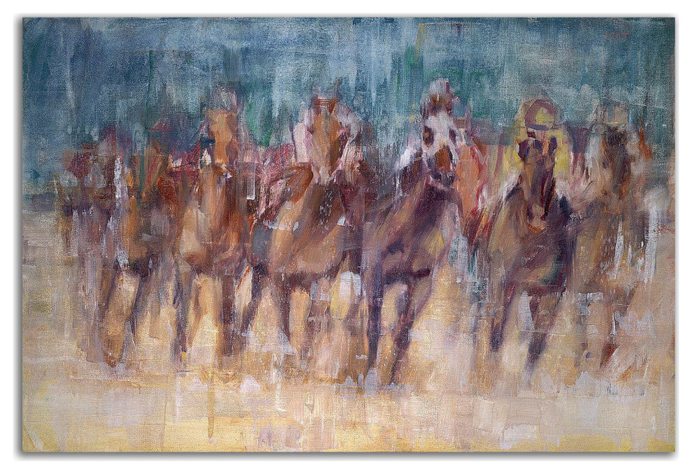 "Final Sprint" by Valtcho Tonov, Print on Canvas, 21"x14"