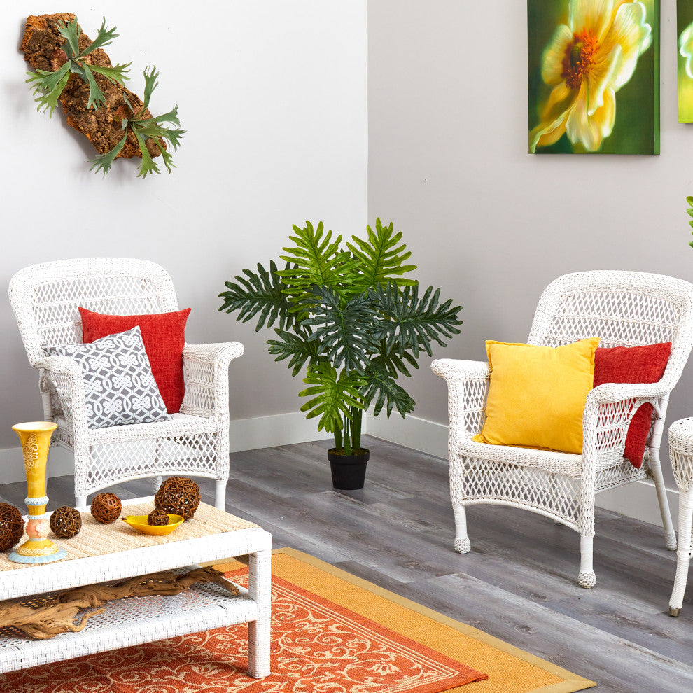 40" Philodendron Artificial Plant, Real Touch