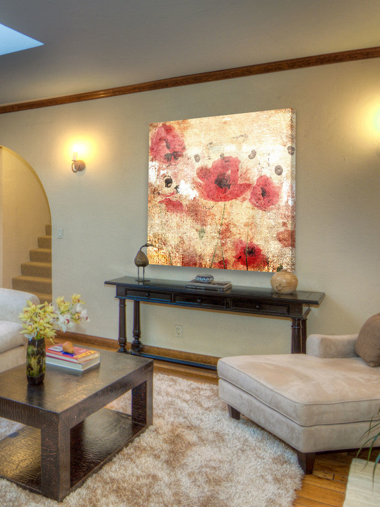 "Sunset Poppy Field I" Painting Print on Canvas by Irena Orlov