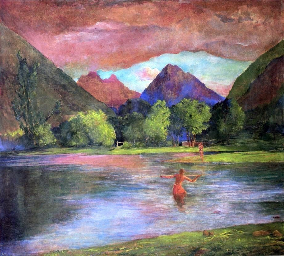 John La Farge After-Glow Tautira River Tahiti Wall Decal