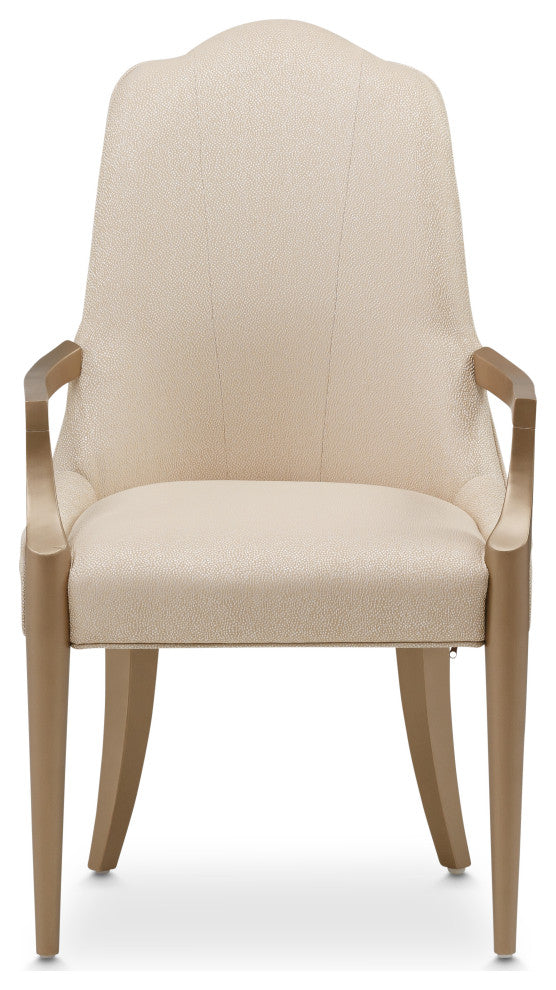Malibu Crest Dining Arm Chair, Set of 2 - Burnished Gold