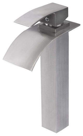 Novatto GF-136BN ECLIPSE Deck Mount Waterfall Faucet In Brushed Nickel