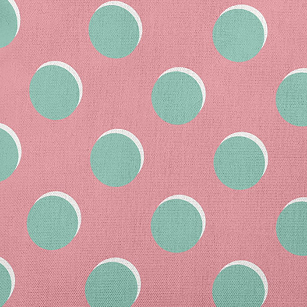 Polka Dots Decorative Throw Pillow, Pink Icing, 16"x16"