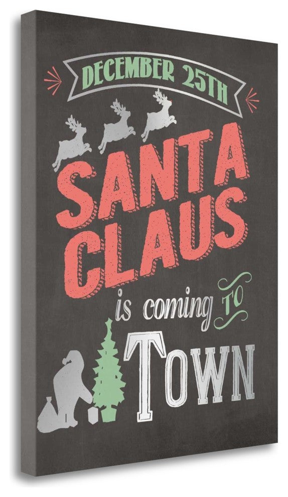 "Santa Claus" By Jo Moulton, Giclee Print on Gallery Wrap Canvas, Ready to Hang
