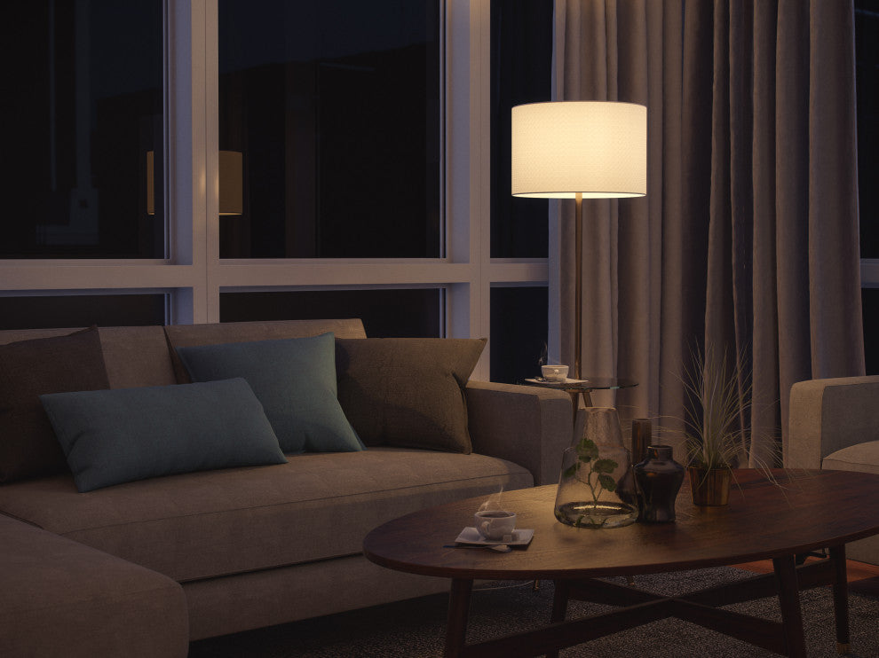 Kenroy 35342AB 1-Light Floor Lamp, Nash