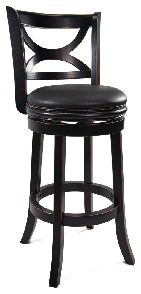 29" Florence swvl stool [black sandthru]