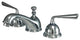 Kingston Brass Widespread Bathroom Faucet With Brass Pop-Up, Polished Chrome