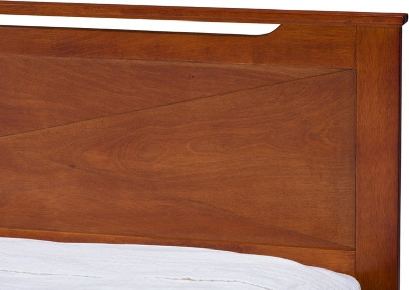 Demitasse Brown Wood Contemporary Twin-Size Bed