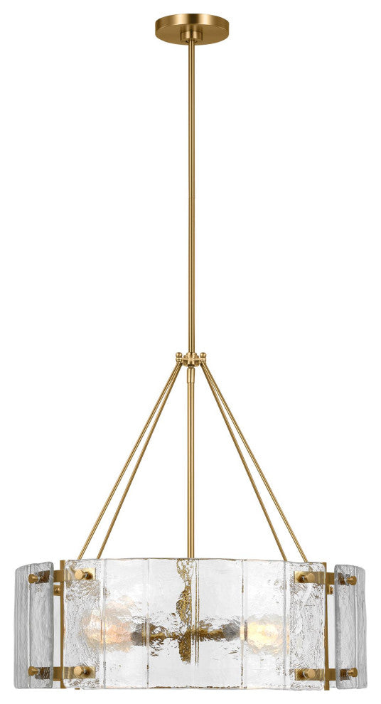 Calvert Medium Chandelier, Burnished Brass