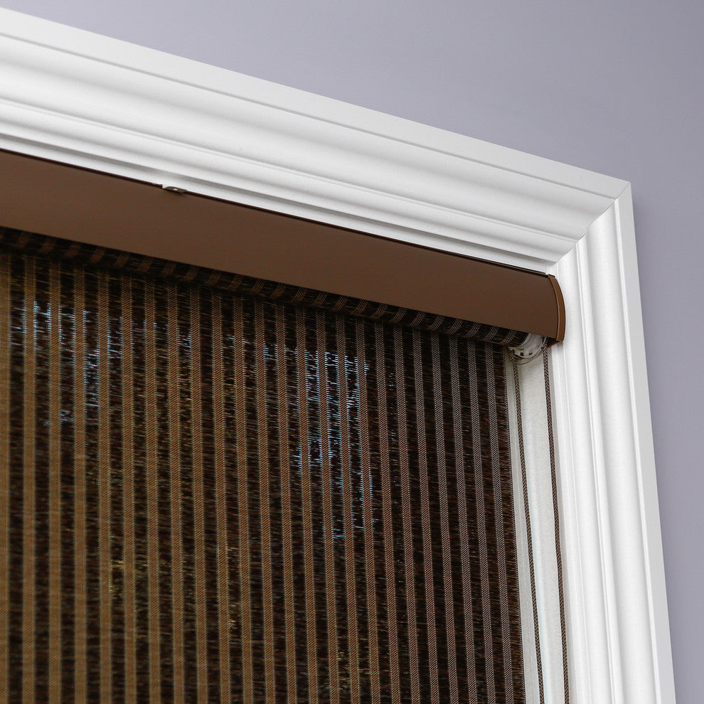 Samoa Premium Single Roller Window Shade, Chocolate, 33"