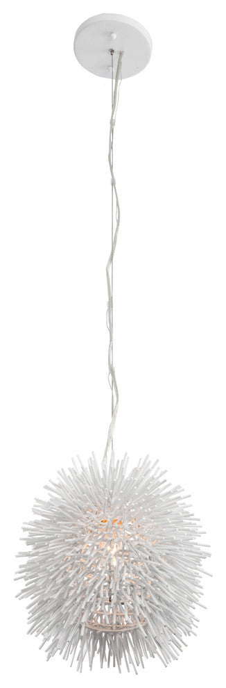 Varaluz Urchin 1-Lt Mini Pendant - White