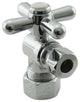 Angle Stop, 5/8" Od X 3/8" Od - 1/4-Turn Cross Handle In Polished Chrome