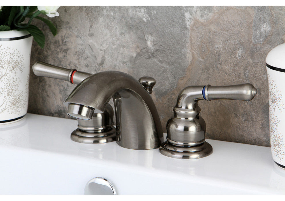 KB95X-P Mini-Widespread Bathroom Faucet, Black Stainless