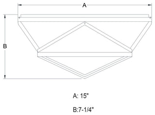 Vaxcel Lighting C0205 Hailey 3 Light 15"W Flush Mount Ceiling - Black Graphite