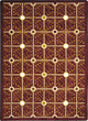 Kaleidoscope Rug, Electrode, 5'4"x7'8", Burgundy