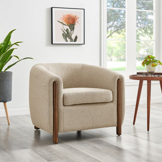 Ruth Accent Arm Chair, Barley Beige, Fabric