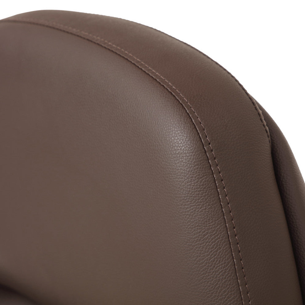 Gates Fully Reclining Adjustable Executive Chair Soft Top Grain Leather, Dark Brown