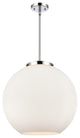 Athens Pendant, Polished Chrome, Matte White, Matte White