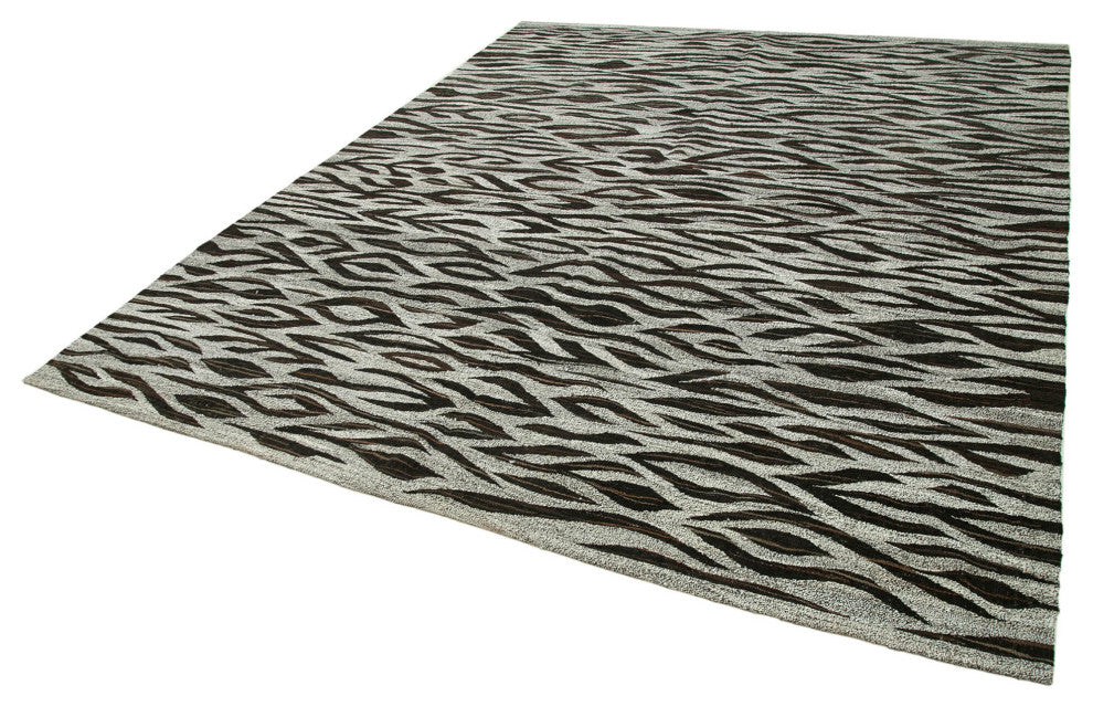 Rug N Carpet - Handmade Turkish 8' 2'' x 10' 1'' Modern Design Wool Kilim Rug