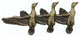 Triple Mallards Cabinet Pull, Antique Brass