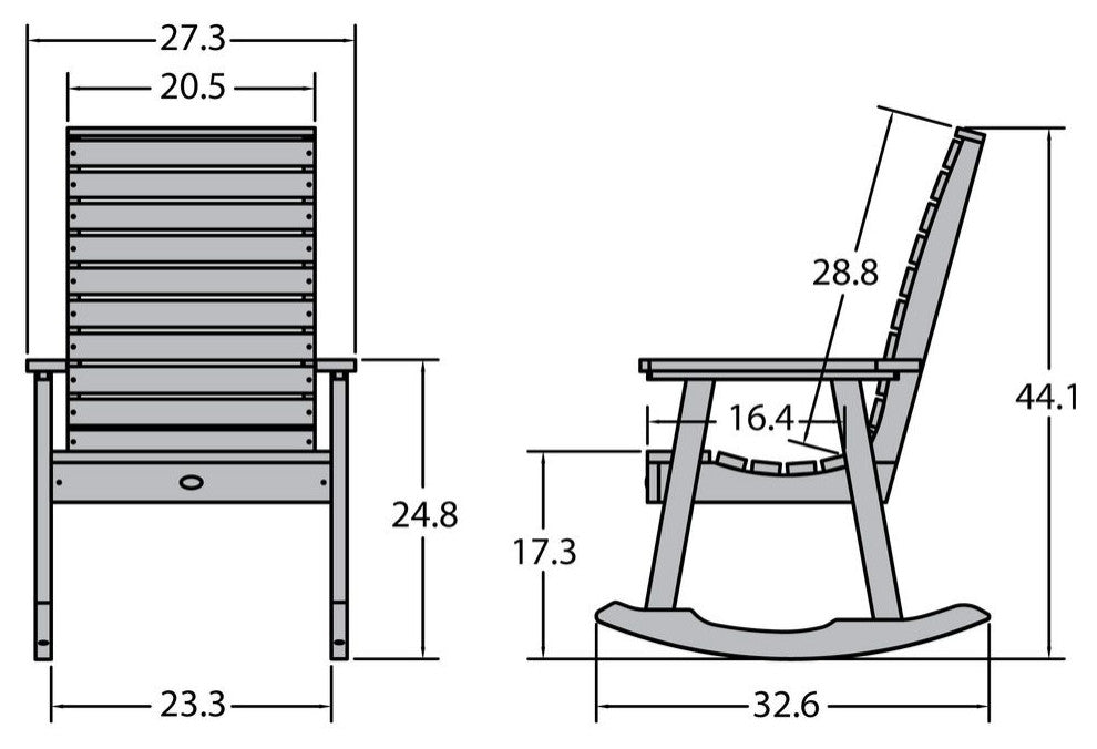Weatherly Rocking Chair, Eucalyptus