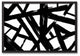 Shattered Black and White Abstract 20x30 Black Framed Canvas