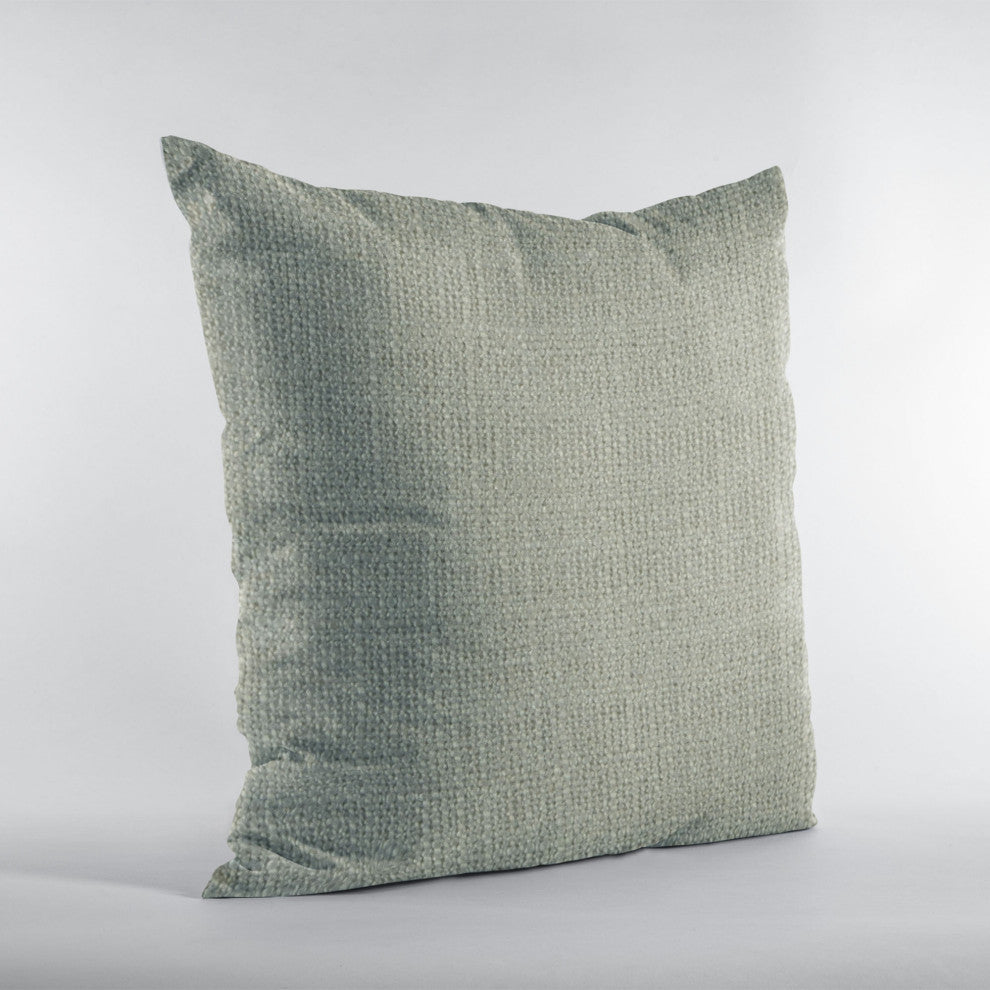 Flint Wall Textured Solid, With Open Weave. Luxury Throw Pillow, 18"x18"