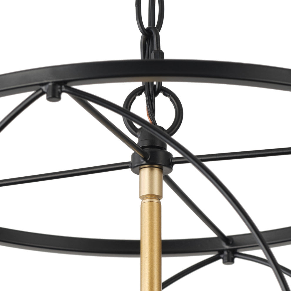 Farmhouse Metal Cylinder Frame 3-Light Pendant Lighting Fixture