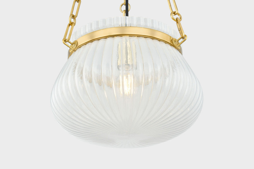 Granby 13" Wide Aged Brass Pendant
