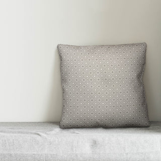 Taupe Tile Pattern 18x18 Outdoor Throw Pillow